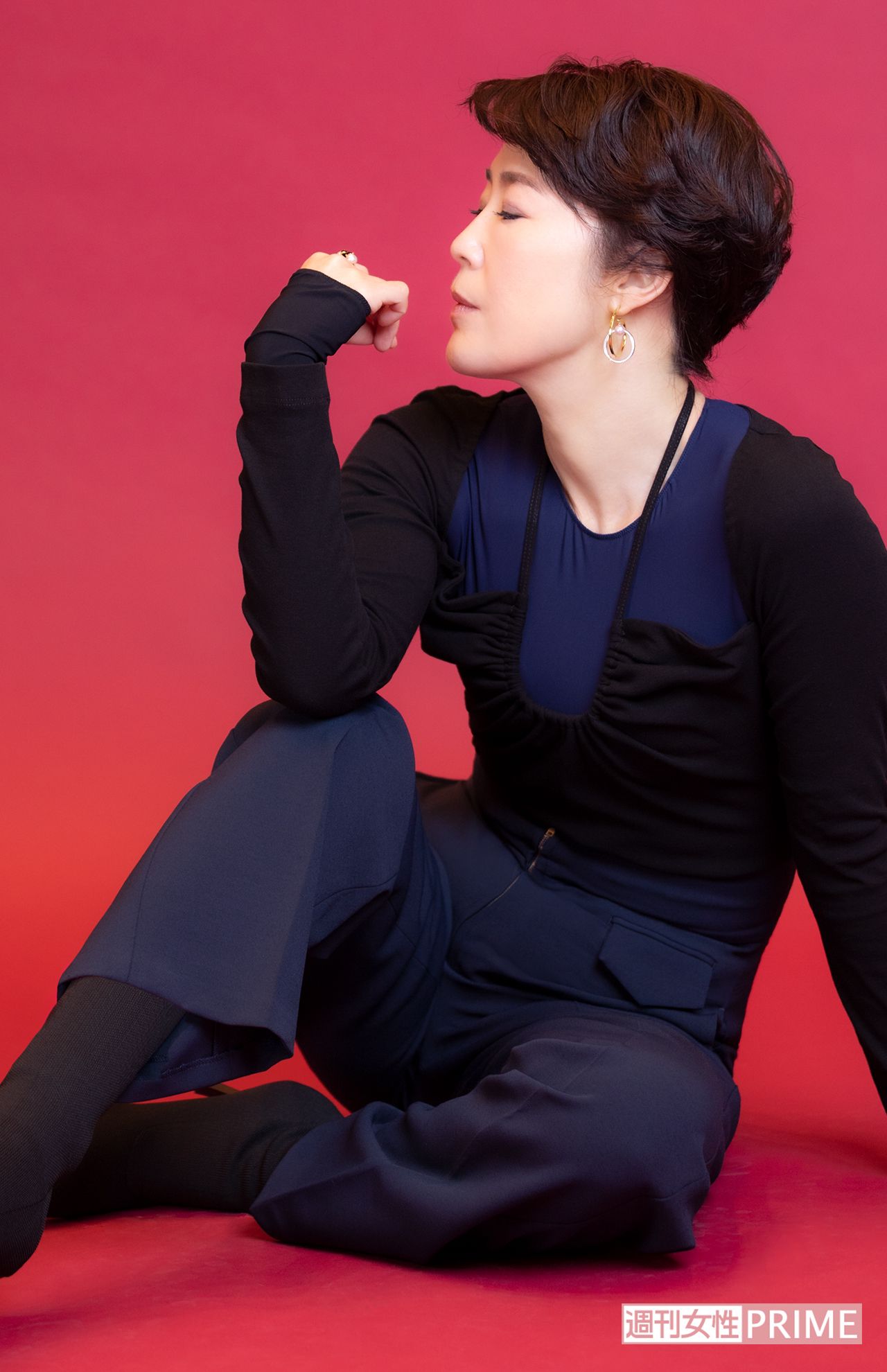 寺島しのぶ（48）　撮影／矢島泰輔  スタイリング／中井綾子（crepe）  ヘアメイク／光倉カオル（dynamic）  衣装協力／ROSETTA GETTY、TASAKI