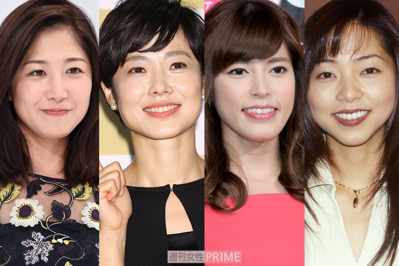 （左から）桑子真帆、有働由美子、神田愛花、久保純子