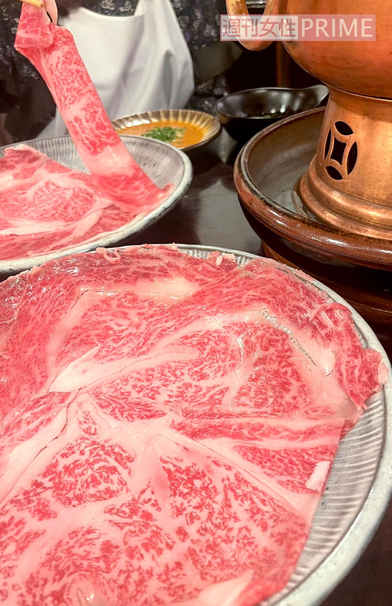 しゃぶしゃぶも堪能。加トちゃんは本当によく肉を食べます!