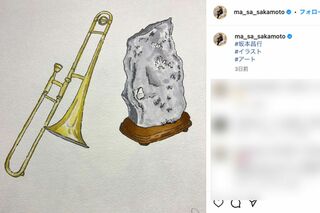 坂本昌行のインスタには本人が描いたと思われる絵の数々が。それらはトニセン経営の喫茶店『喫茶二十世紀』に飾られている（坂本昌行インスタグラムより）