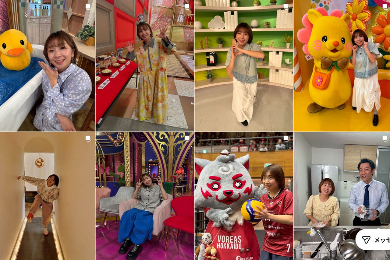 番組出演報告の投稿が多い高橋成美のSNS（本人のインスタグラムより）