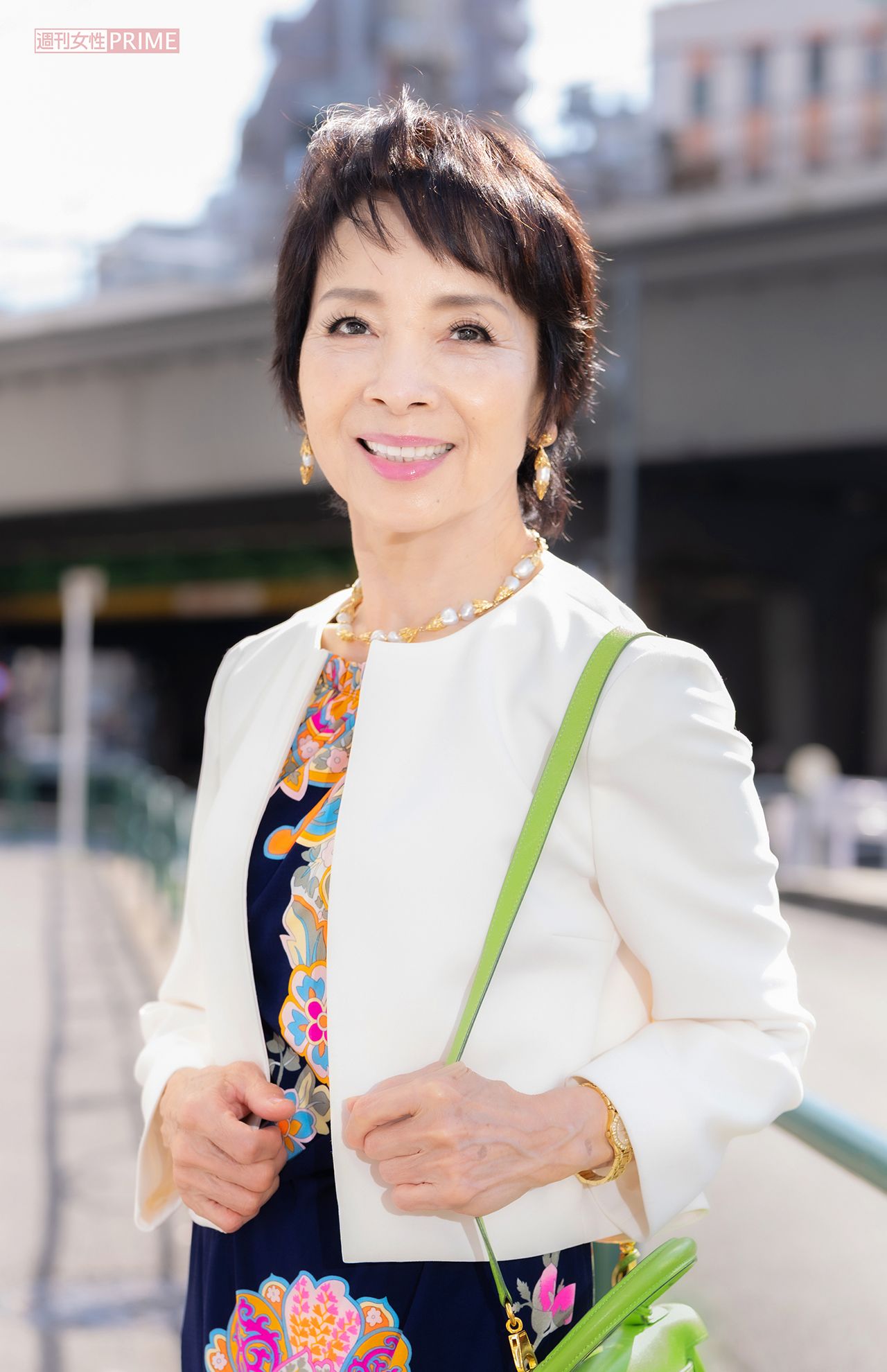 食べたいものを食べて、ストレスをためないことが抜群のプロポーションの秘訣だという由美かおるさん　撮影／佐藤靖彦