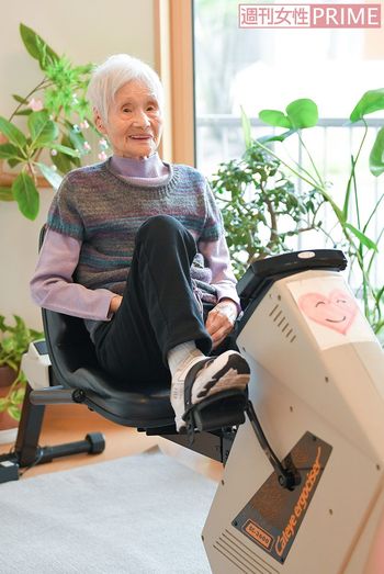 デイサービスで行う筋トレは週1回1時間。脚力を鍛えるメニューが中心