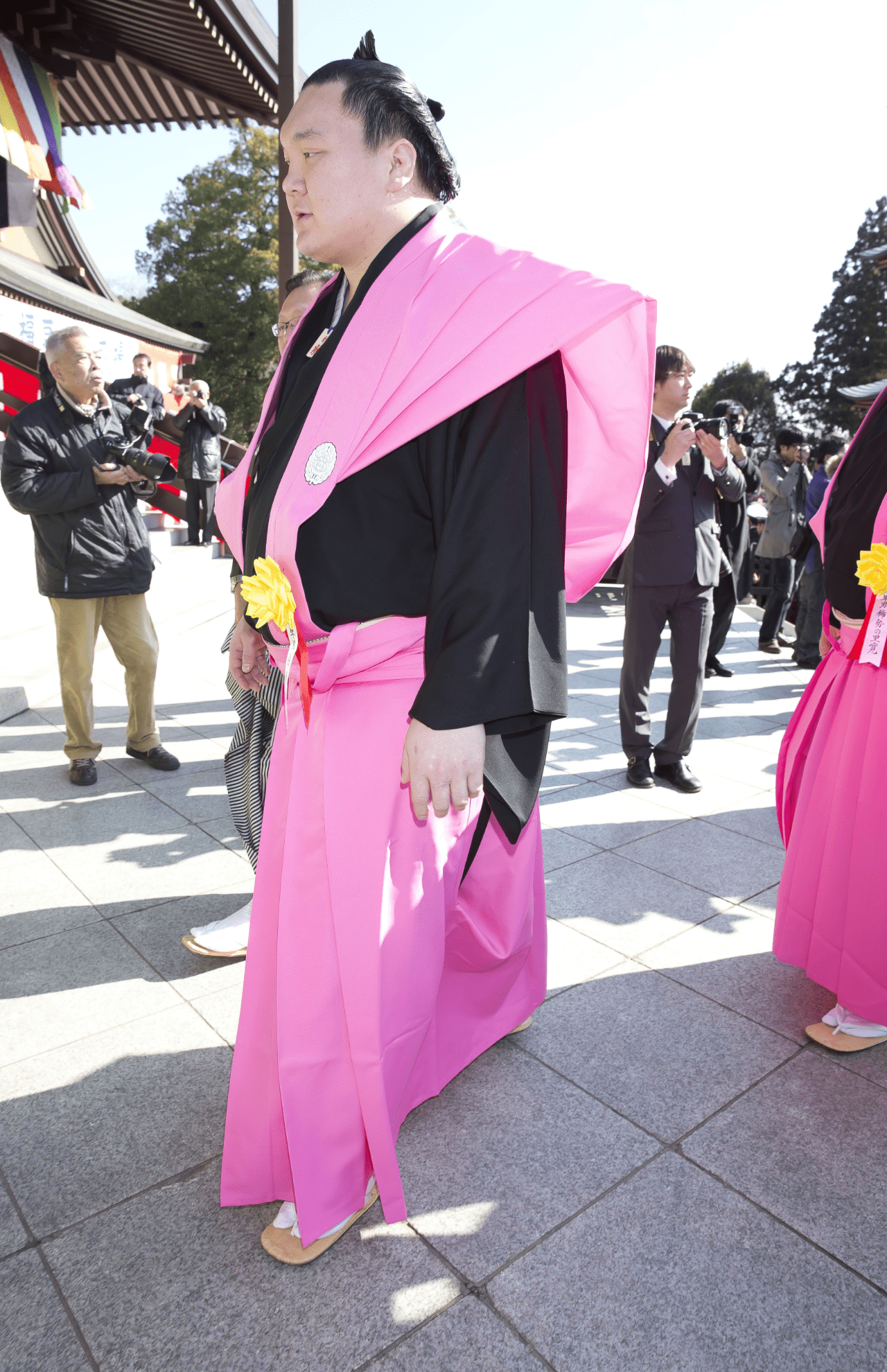 2013年、成田山節分会に参加した力士たち（写真／廣瀬靖士）
