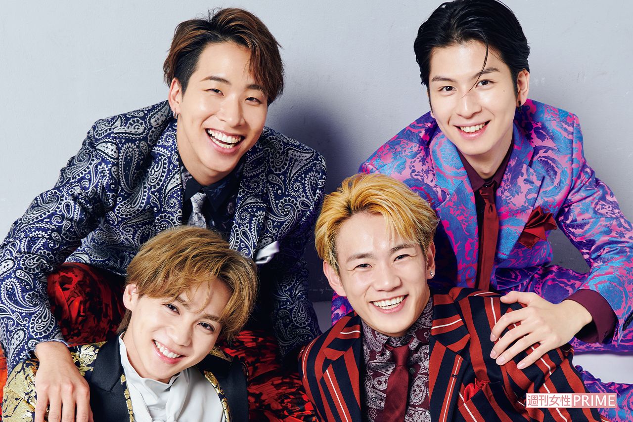 THE RAMPAGE　From EXILE TRIBE、左上から時計回りに陣、長谷川慎、浦川翔平、吉野北人　撮影／山田智絵