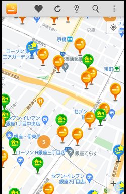 “吸える場所”が一目でわかる『喫煙所MAP』アプリ画面