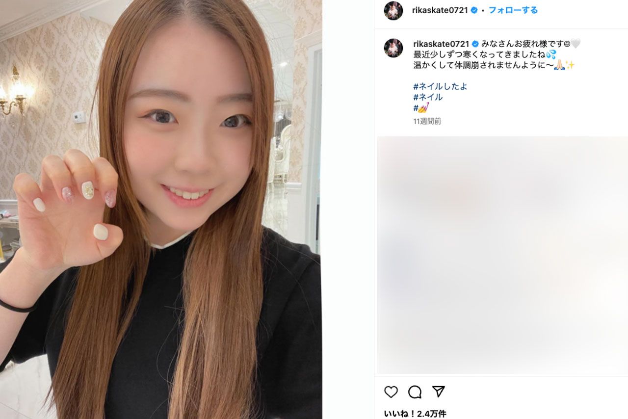 紀平梨花のインスタグラムより