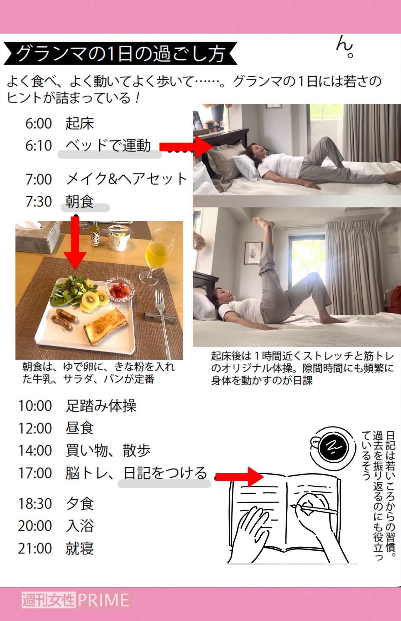 おしゃれグランマさんの1日の過ごし方