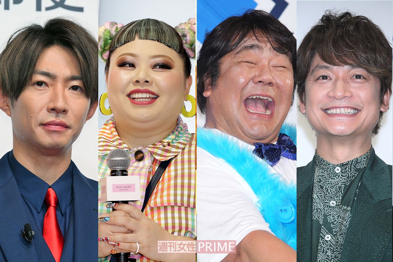 『2021年ベストカラアゲニスト』を受賞した、香取慎吾、石塚英彦、渡辺直美、相葉雅紀。一般投票の上位がカラアゲニストとなる