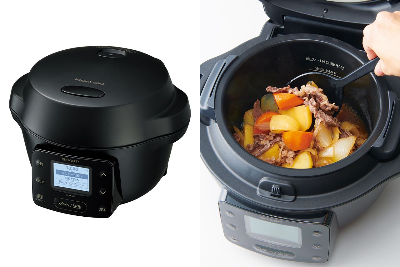 水なし自動調理鍋「へルシオホットクックwithシリーズ」（3万8500円／シャープ）