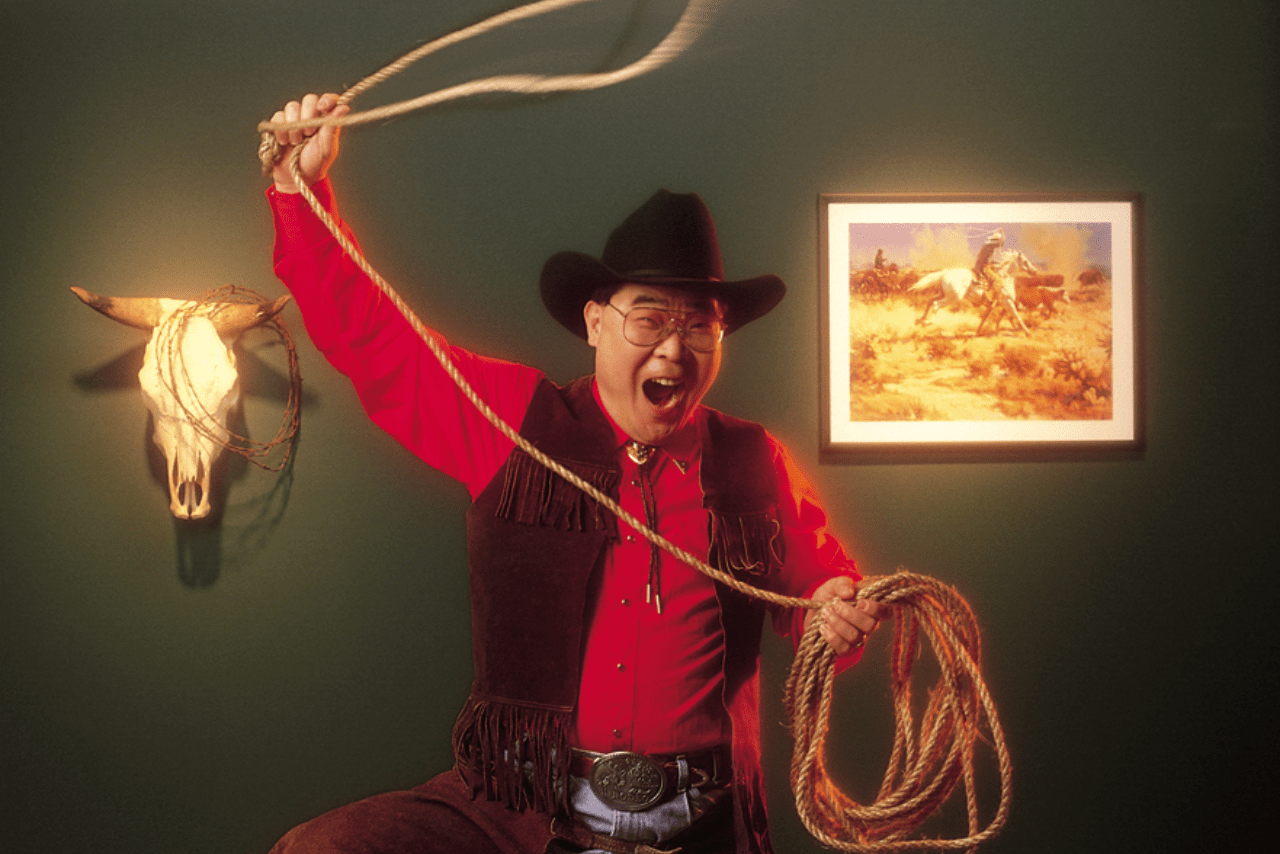 カウボーイハットが吉田さんのトレードマーク