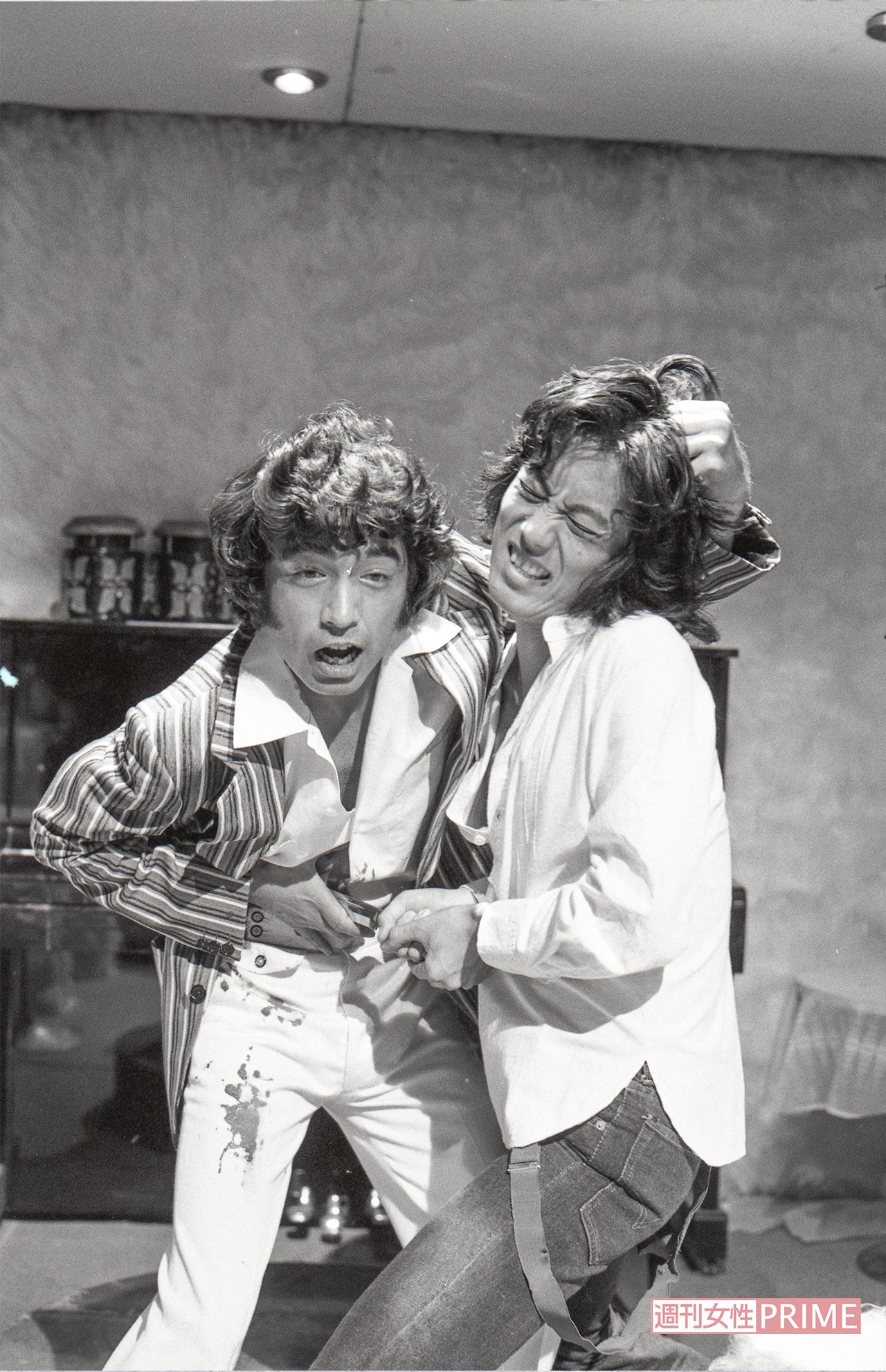 3億円事件をモチーフにしたドラマ『悪魔のようなあいつ』で故・尾崎紀世彦さんと共演（'75年撮影）写真／週刊女性写真班