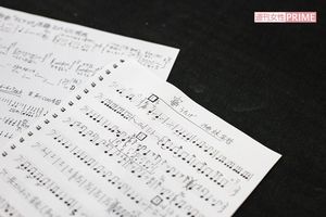 英哲さんが作曲した太鼓曲の楽譜。ブームにより、まねされることが増えたが、オリジナルはここにある　撮影／齋藤周造