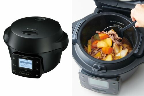 水なし自動調理鍋「へルシオホットクックwithシリーズ」（3万8500円／シャープ）