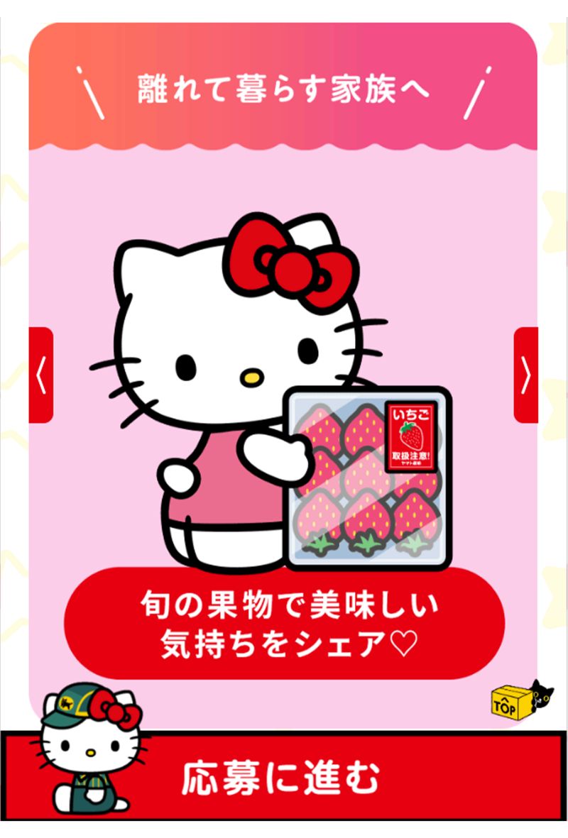 さまざまな限定デザインが展開されているハローキティコラボ（公式サイトより）