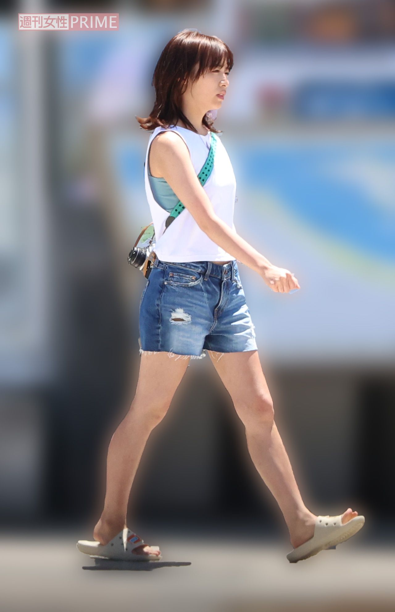 『真夏のシンデレラ』ロケに参加する、すっかり“夏仕様”の森七菜