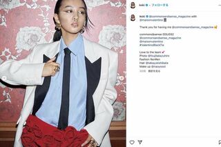 鼻や口にも装飾を付けたクールな姿を公開したKoki,（本人のインスタグラムより）