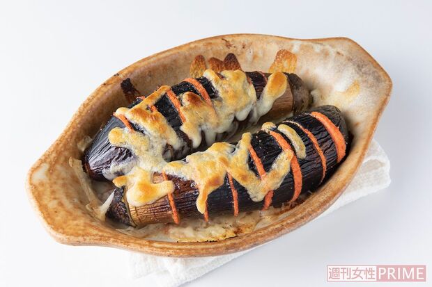 たらこチーズ蛇腹なす（撮影／矢島泰輔）