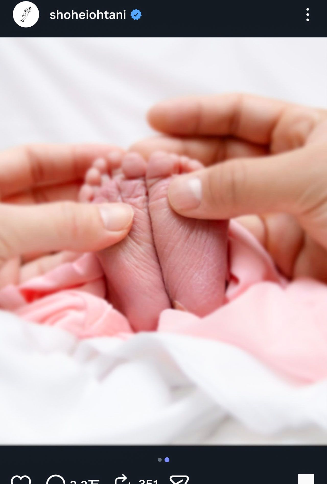 大谷翔平公式Instagramより