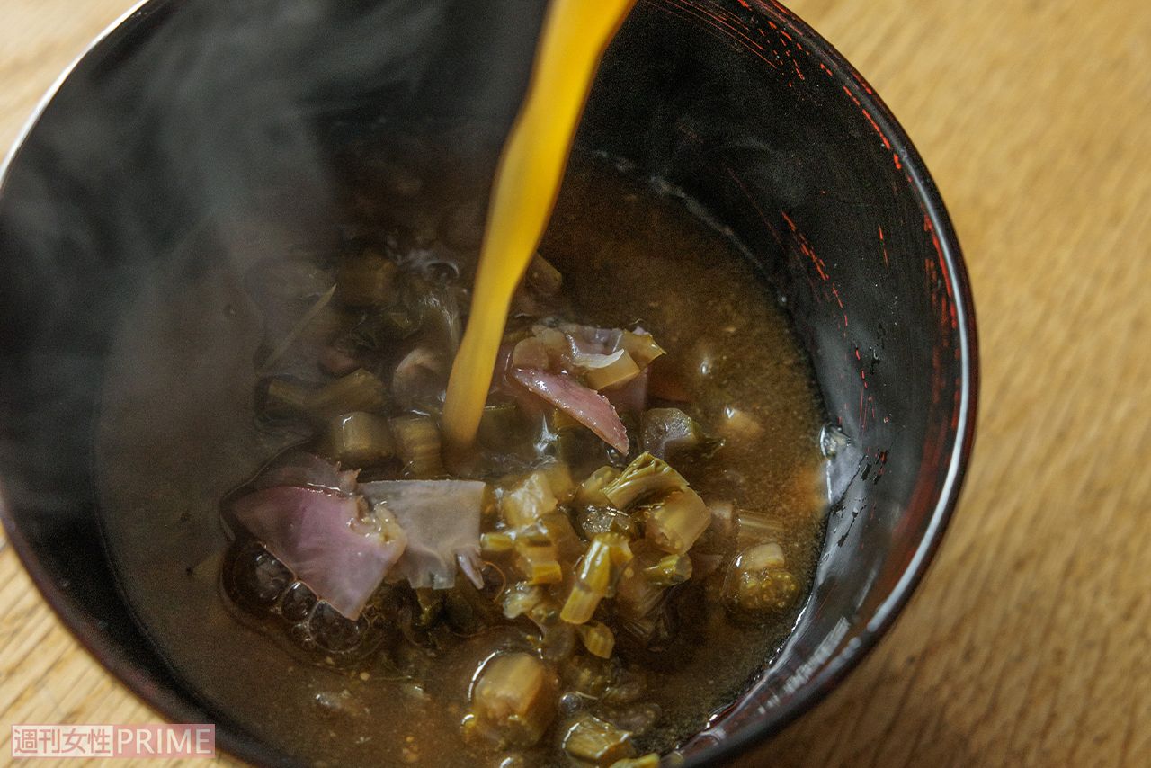 すんきのみそ汁　撮影／竹内章雄