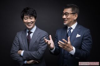 左から佐々木蔵之介、中井貴一（'20年）撮影／廣瀬靖士
