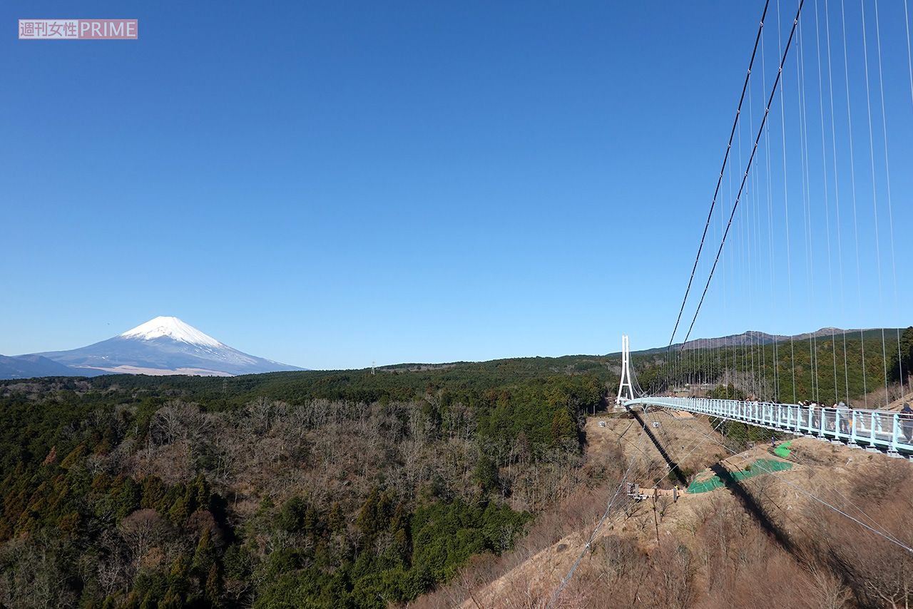 三島スカイウォークと富士山　撮影／編集部