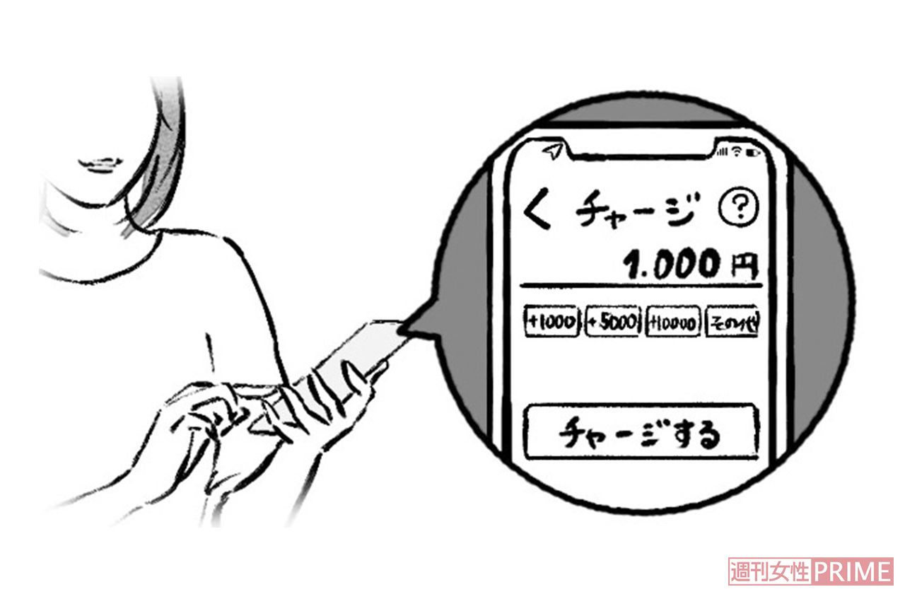 電子マネーは使う分だけチャージするようにする　イラスト／山中まこ