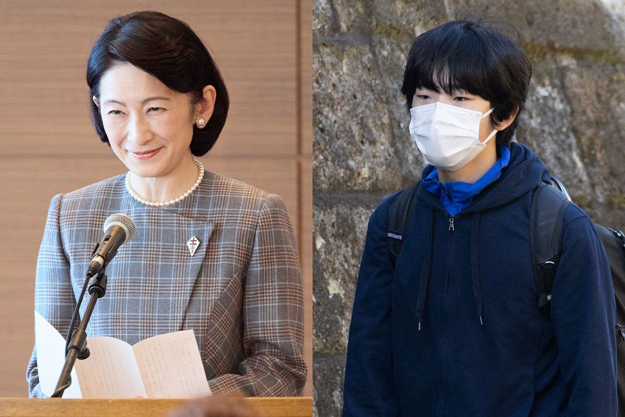 『第27回結核予防関係婦人団体中央講習会』にご臨席（2月28日）された紀子さまと2月下旬のとある朝、SPに見守られながら8時過ぎに登校された悠仁さま