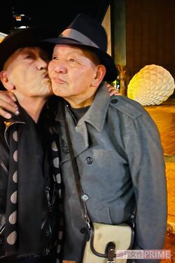 クマさんこと篠原勝之さんは大駱駝艦の公演に客演したことも（左が麿さん、右がクマさん）