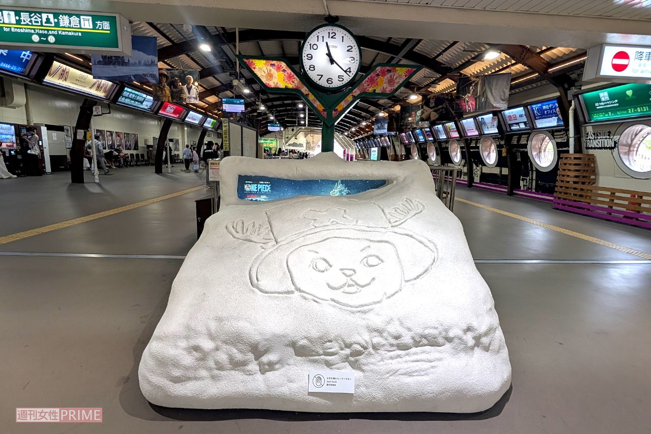 「Netflixワンピース江ノ電号」が運行している神奈川・藤沢駅　撮影／編集部