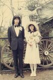 1972年、軽井沢聖パウロ教会での結婚式にて