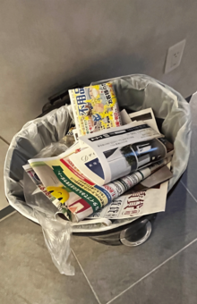 チラシやDMは即、ゴミ箱へ