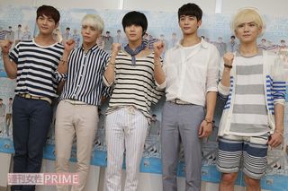 2013年8月に『Boys Meet U』発売記念イベントを行ったSHINee