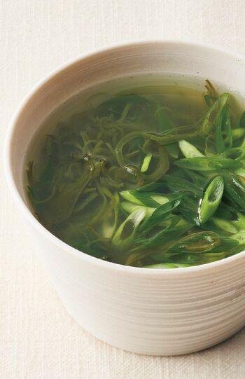 めかぶとねぎのしょうがスープ