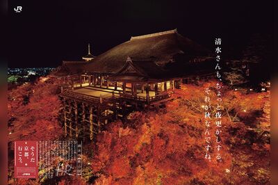 「清水寺」'04年秋。“清水さんも、ちょっと夜更かしする。それが秋なんですね。”