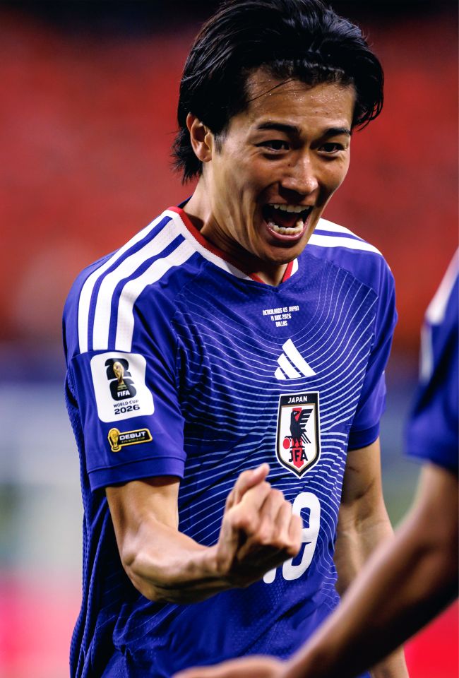 オランダ戦で同点弾を決めた中村敬斗。彼のゴールもDAZN視聴では30秒ほど遅れて届く