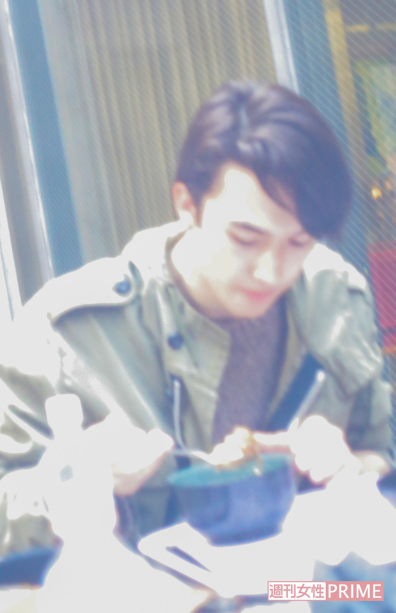 ご飯を食べるマリウス（2018年4月）