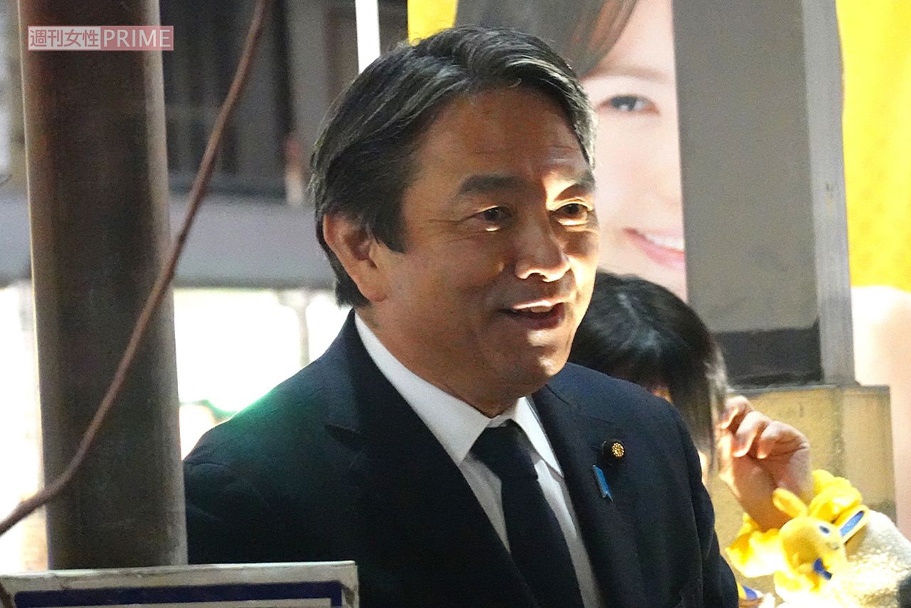東京・三軒茶屋駅前で応援演説を行う国民民主党の榛葉賀津也幹事長　撮影／編集部