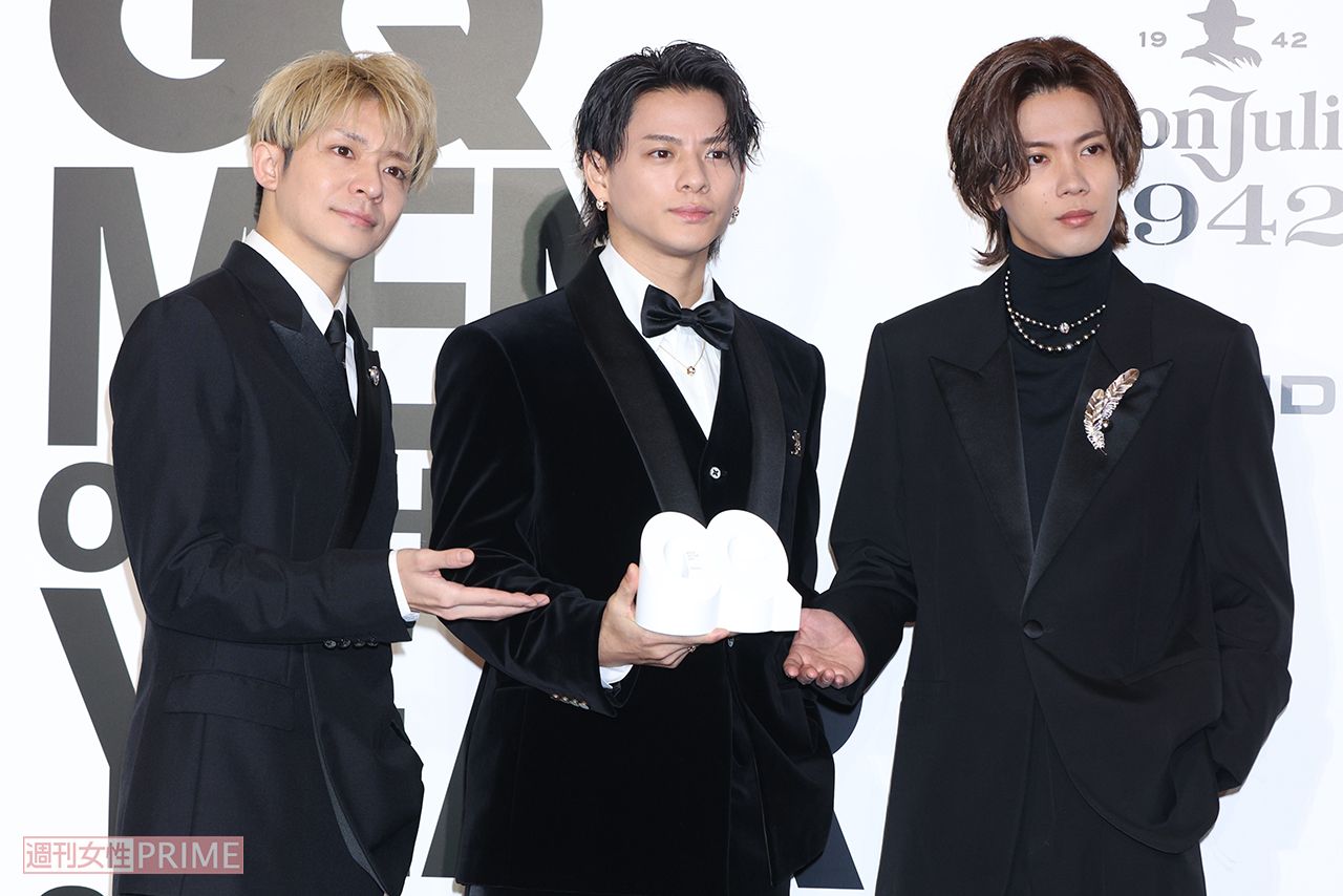 『Number_i』の3人（左から岸優太、平野紫耀、神宮寺勇太）