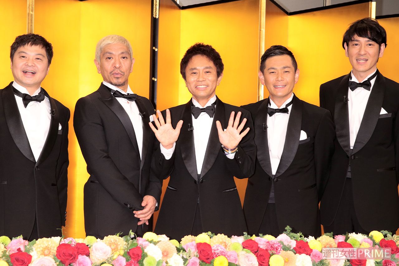 （左から）『ガキ使』レギュラーの月亭方正、松本人志、浜田雅功、遠藤章造、田中直樹