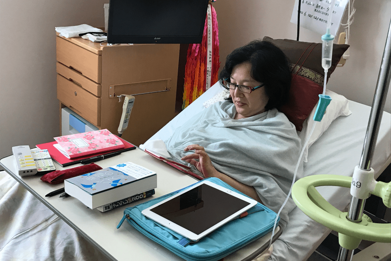 入院中に声が出るか心配しながら、恐る恐る歌ったことも