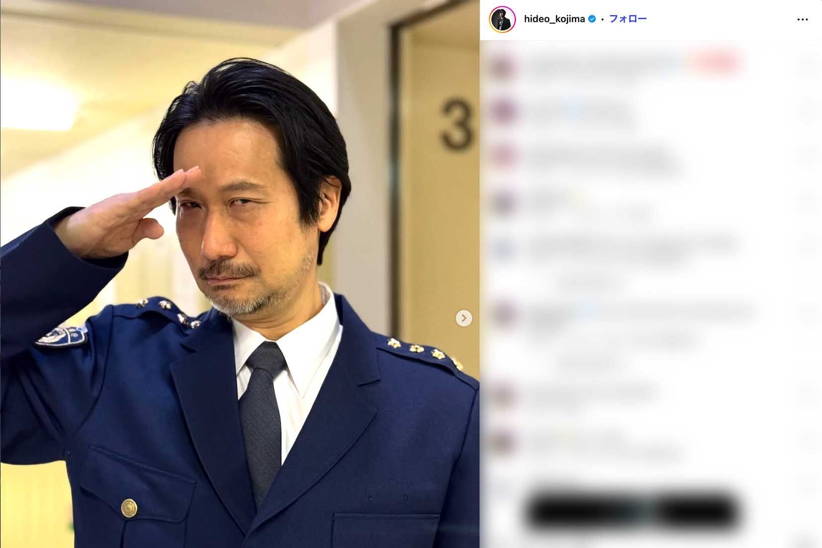 『VIVANT』第11話に警視庁・警視総監の綿貫賢として写真で登場した、人気アクションゲーム『メタルギア』シリーズを手がけるゲームクリエイターの小島秀夫氏（本人のインスタグラムより）