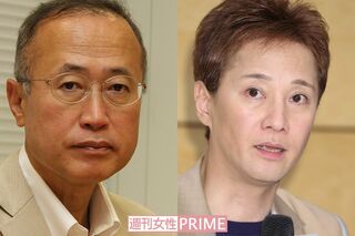 有田芳生衆院議員（左）と中居正広