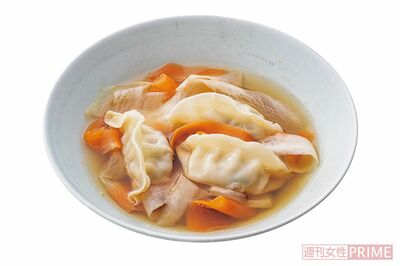 餃子入りゆずポン酢スープ