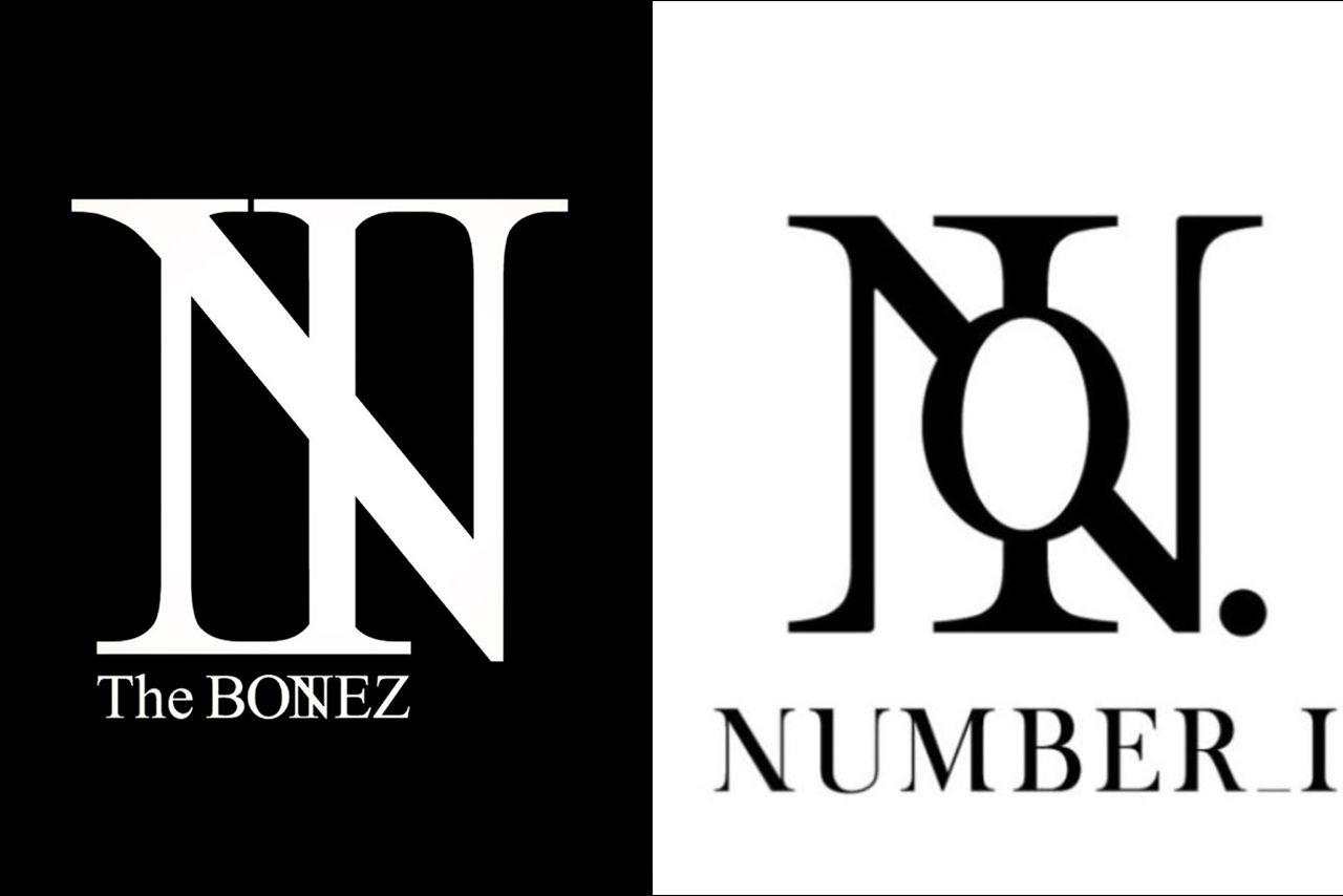 TheBONEZ（左）とNumber_i（右）のロゴ