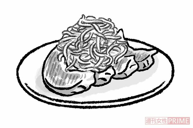 お酢代わりに餃子にオン！ニンニクとの相性ばっちり！（イラスト／やまだやすこ）
