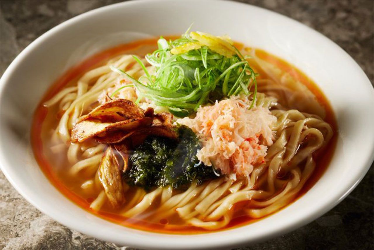 食中毒被害を出した『かにを』の蟹ラーメン（本人Xより）