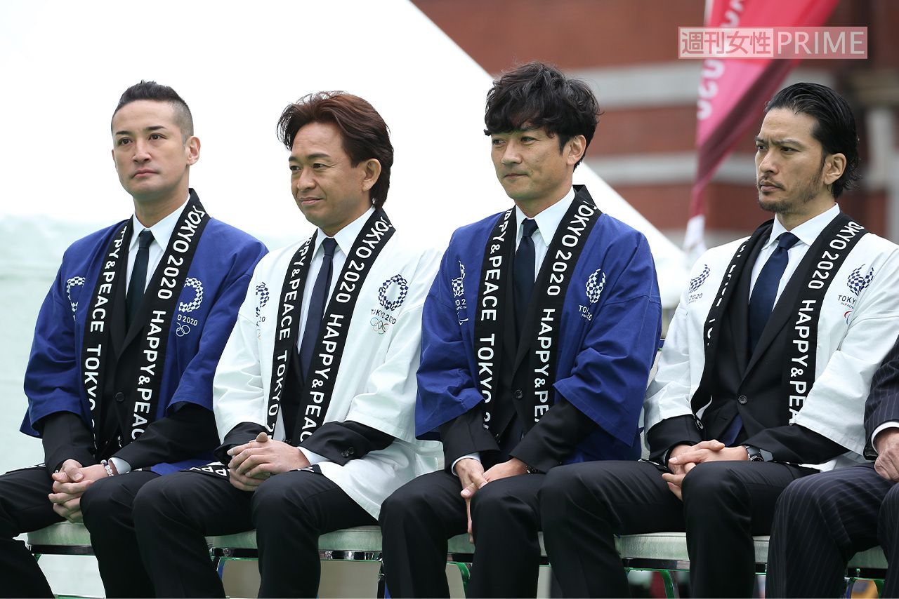 '19年3月、東京オリンピック関連のイベントに出席したTOKIOの4人