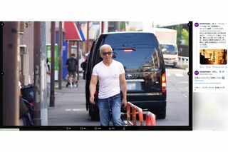 『DOWNTOWN+』（ダウンタウンプラス）の公式Xで公開された松本人志の近影