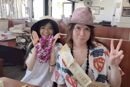 TAKESHIの誕生日にハワイを訪れたふたり